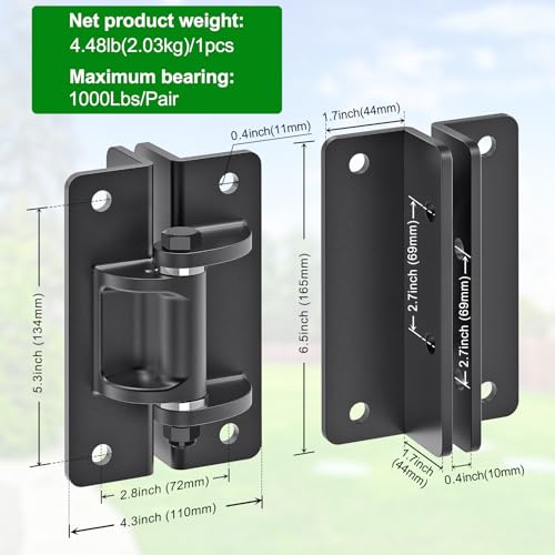 6mm Heavy Duty Bolt On Gate Hinges