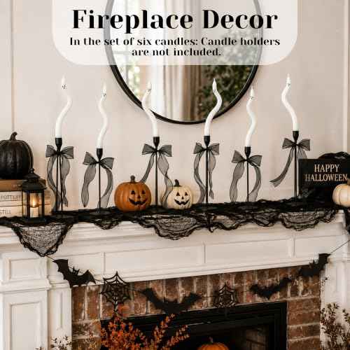 Halloween Decorations Indoor (Ghost Candles-6pcs)