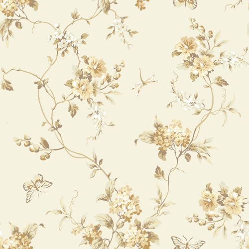 Peel and Stick Wallpaper Floral Wall Paper Modern Decorative Self Adhesive Removable Wallpaper
