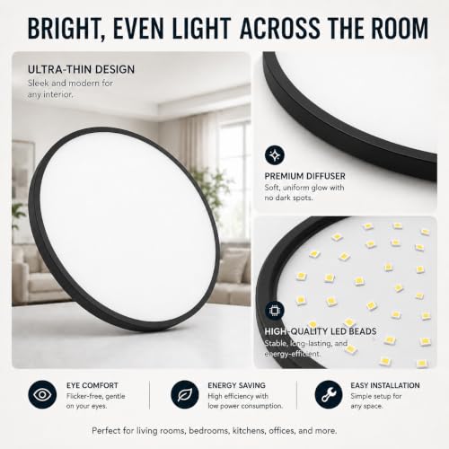 Dimmable LED Flush Mount Ceiling Light Fixtures