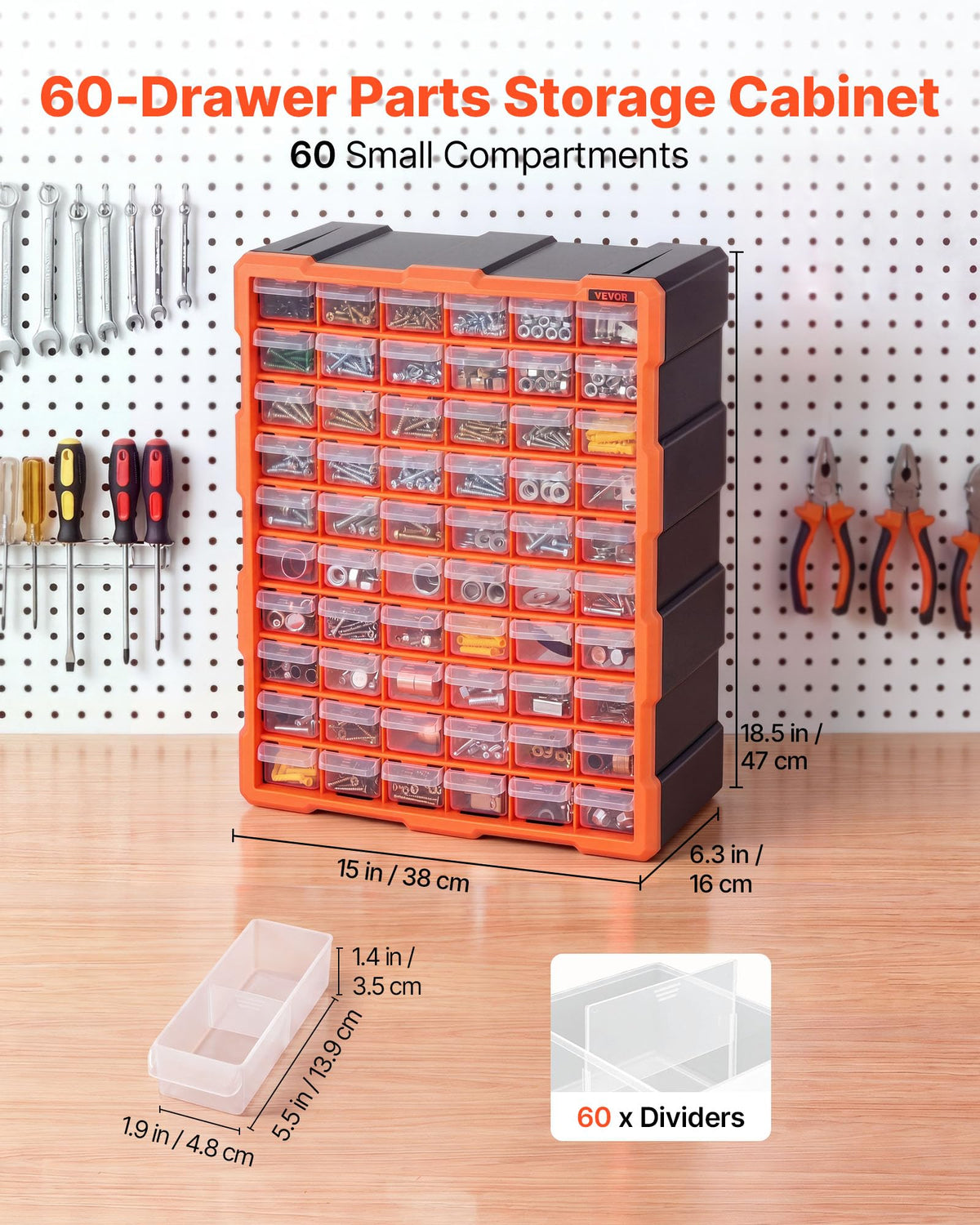 60 Drawer Storage Organizer (60-Drawers)