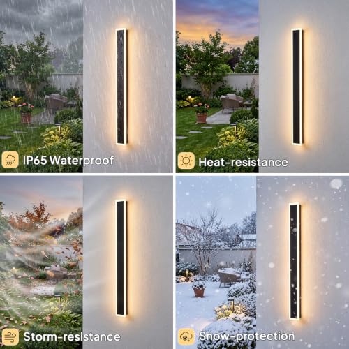 2 Pack Modern Outdoor LED Wall Lights