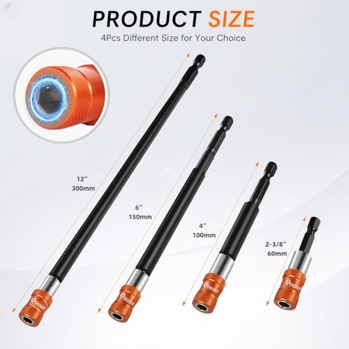 4pcs Drill Bit Extension Set