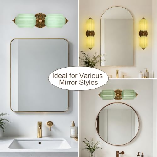Milk Glass Vintage Bathroom Vanity Light