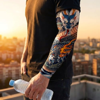 2 Pcs Tattoo Arm Sleeves (Dragon-2)