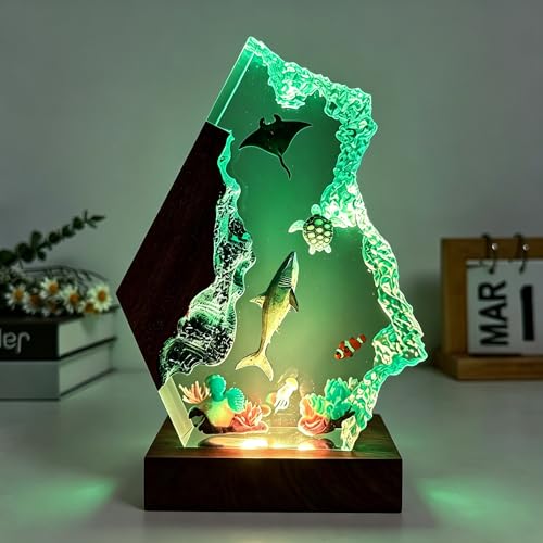 Humpback Whale Ocean Resin Lamp