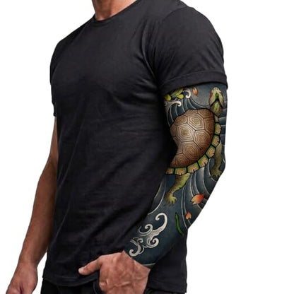 2 Pcs Tiger Dragon Crane Tattoo Arm Sleeves