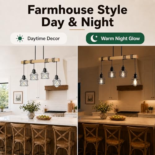 4 Light Farmhouse Kitchen Island Lighting (4-Light)