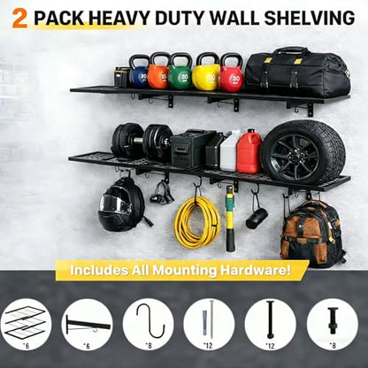 46" × 12" Garage Wall Shelving