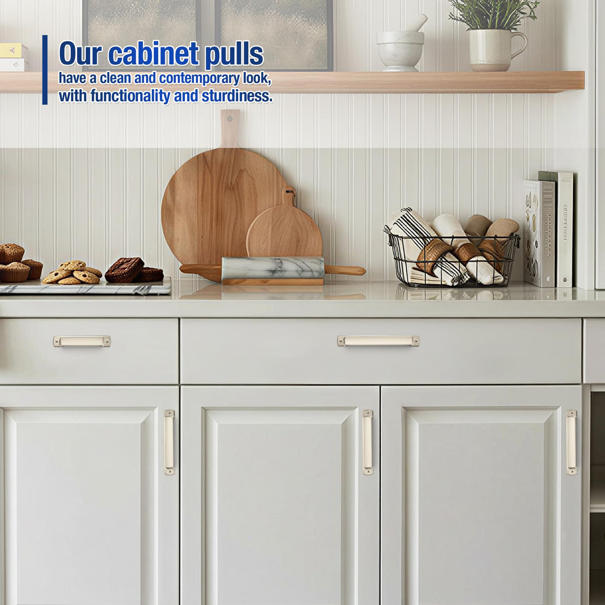 Brushed Nickel Cabinet Pulls Cabinet Handles (Brushed Nickel / 3 inch Hole Center)