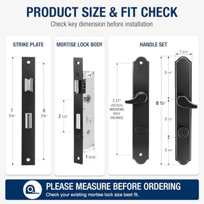 Storm Door Handle Complete Set