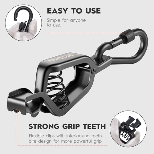 Heavy Duty Glove Clip with Locking Carabiner