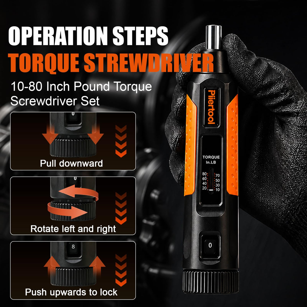 13Pcs Preset Torque Screwdriver Wrench Driver Set 10