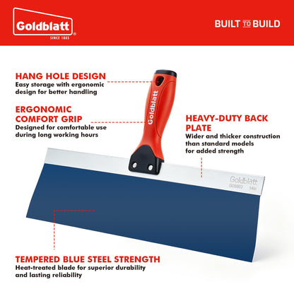 14" Blue Steel Drywall Taping Knife (14")