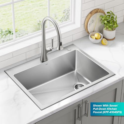 Fairlane 28 in Drop In Single Bowl Stainless Steel Kitchen Sink (28 Inch / Single Bowl — Drop In)