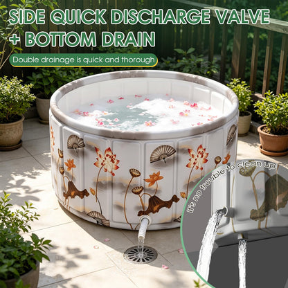 Portable Bathtub for Adults 164 Gal (B-Lotus / 47.2x21.7 Inch)