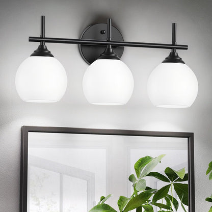 3 Light Bathroom Light Fixtures (Black / 3-Light)