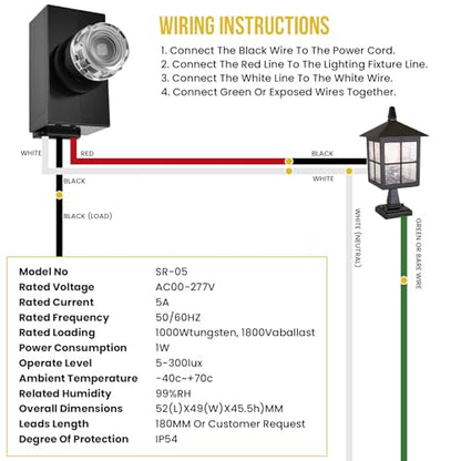 2 Pack Photocell Sensor for Outdoor Lights