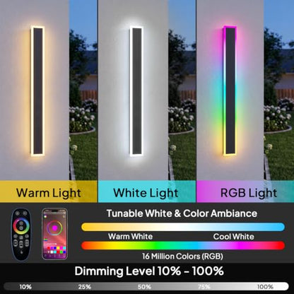 2 Pack LY RGB Outdoor Wall Lights
