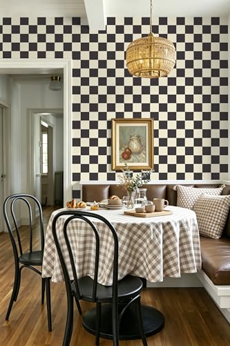 Checkered Wallpaper Checkerboard Peel and Stick Wallpaper Bedroom Removable Self Adhesive Wall Paper Waterproof Bathroom Vinyl