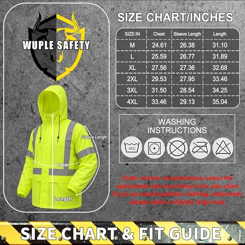 Mens Reflective Rain Jacket