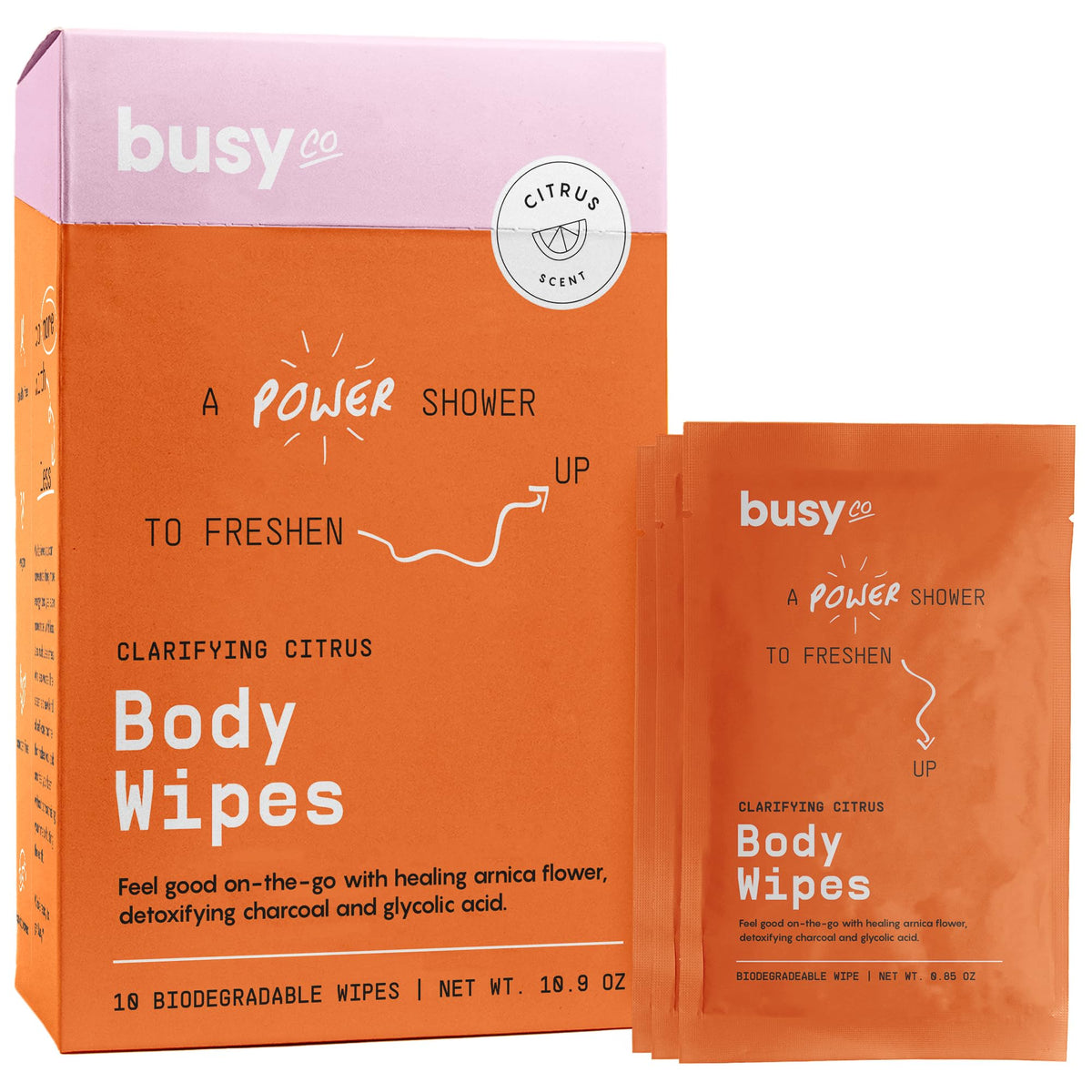 Refresh Body Wipes for Women with Glycolic Acid (10 Count (Pack of 1))