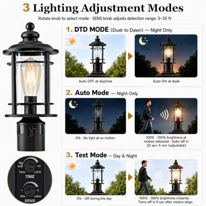Motion Sensor Outdoor Post Lights