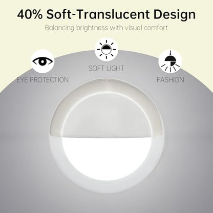4 Pack 40% Translucent Recessed Light Cover for 6 Inch (White / 6 Inch)