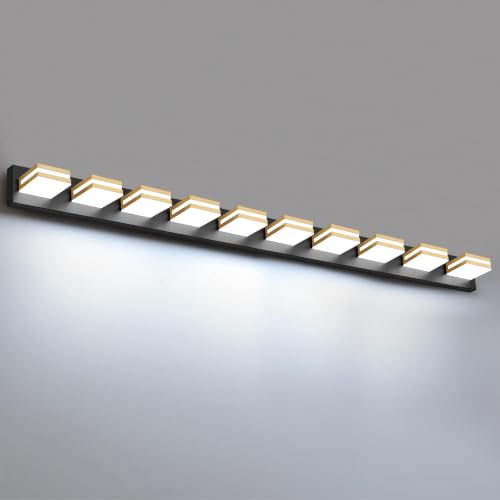 Bathroom Lights Fixtures Over Mirror (Black-Gold / 10-Light)