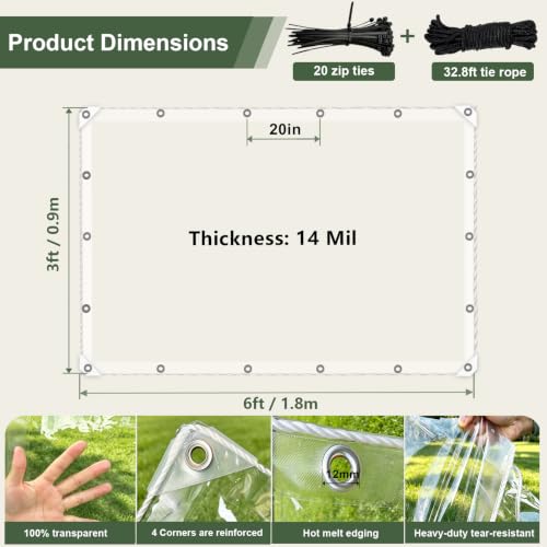 Clear PVC Vinyl Tarp Clear Tarps