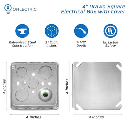 4x4 Electrical Junction Boxes with Covers