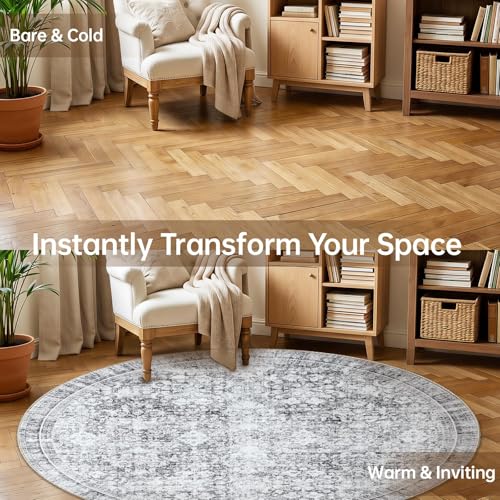 Round Rug 6ft (Light Grey / 6' (Round))