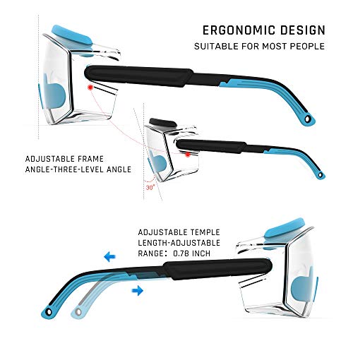 Anti fog Safety Glasses Over Glasses (Liblue)