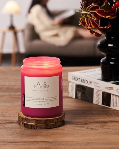 Scented Candles Wildberries Fresh Mixed Berry Fruity Home Fragrance (Large Jar / Wild Berries)