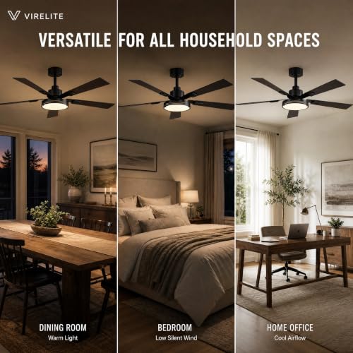 52inch led indoor ceiling fan with light