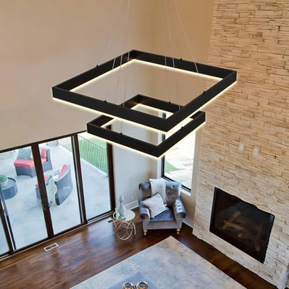 Modern Square LED Chandelier