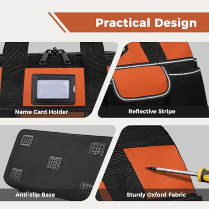 16 Inch Heavy Duty Tool Bag (Orange / 16 Inch)