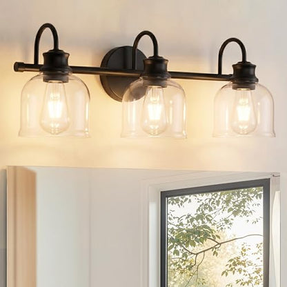 Traditional Classic Vanity Light with Clear Glass