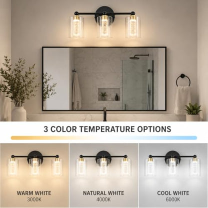 Brushed Nickel Vanity Light with 3 Color Modes