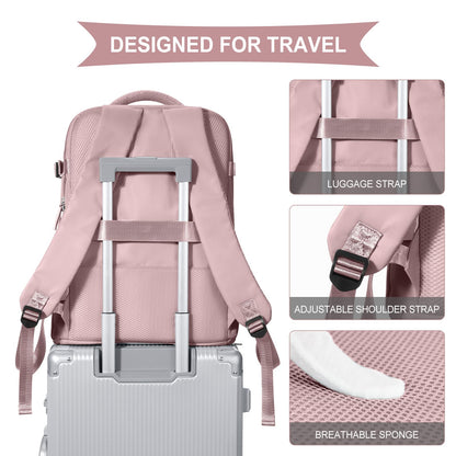 Travel Backpack For Women Men (Pink Purple / 25 liters)