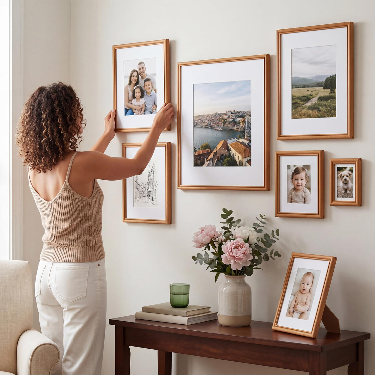 12x16 Picture Frame (Natural Solid Cherry / 12x16-1P)