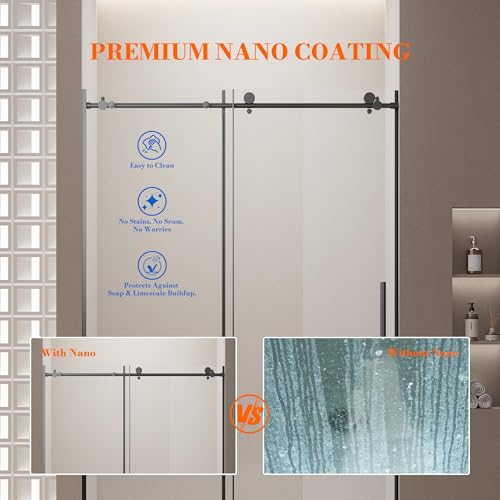 Frameless Double Sliding Shower Door