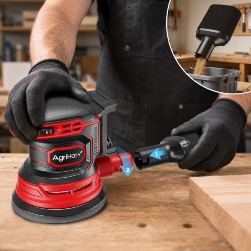 Cordless Random Orbital Sander Compatible with Dewalt 20V Battery and Compatible with Milwaukee 18V