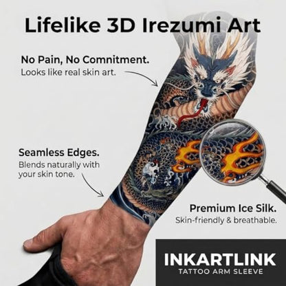 2 Pcs Tattoo Arm Sleeves (Dragon-2)