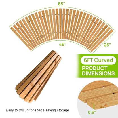 25" W Oversize Wooden Garden Parhway Walkway Outdoor Roll Out Decorative Garden Walkway Non