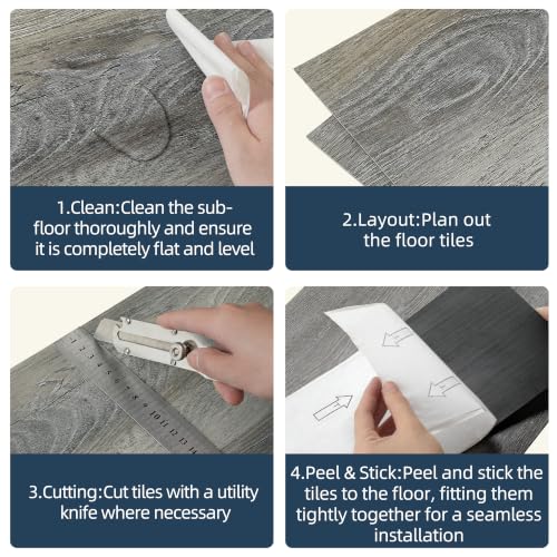 Peel and Stick Luxury Vinyl Plank Flooring