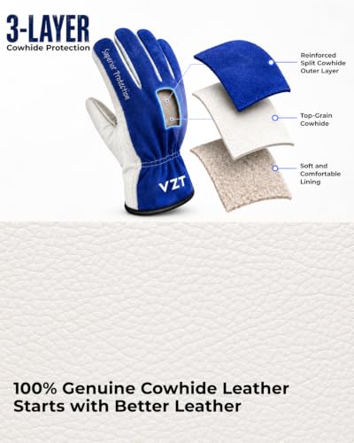 Leather Work Gloves for Men & Women