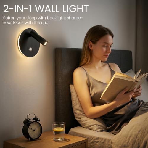Hardwired Adjustable LED Reading Wall Sconce with Switch
