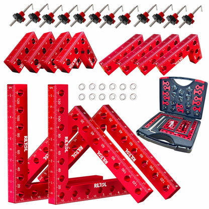 12Pcs Corner Clamps for Woodworking (Red)