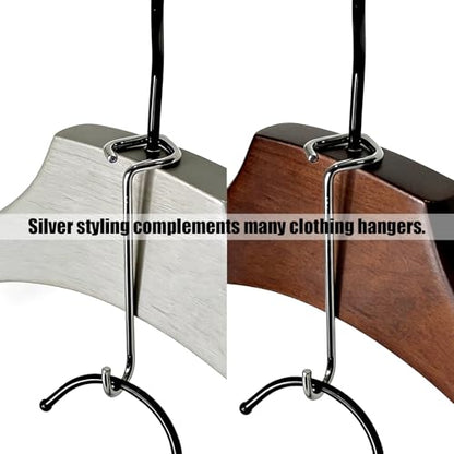20 Pack Hanger Extenders for Closet 3.15’’ Metal Hanger Connector Hooks Heavy Duty Vertical Hanger Stacker for Suits Jackets Pants Space Saving Closet Organizer for Home & Retail